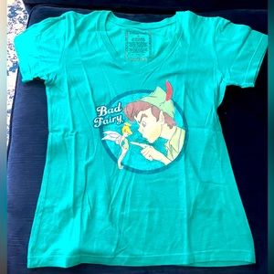 Vintage Disney green Peter Pan and Tinkerbell tee M